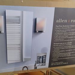 Mirror medicine cabinet , 15x26x4. 5,, for out or inside the wall