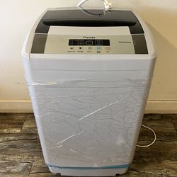 Panda Portable Washing Machine, 1.54 cu.ft, 8 Wash Programs, Top Load Clothes Washer, Gray