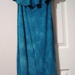 Blue STONE WASHED DRESS SZxxl