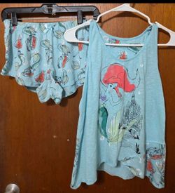 Disney Ariel pajama set color light blue size M