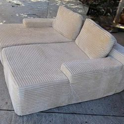 Oversized Love Seat Chaise Lounge 
