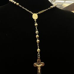 $2725 3 Tone Gold Rosary