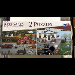 Two 1000  Piece Puzzles.  Never Been Opened.  