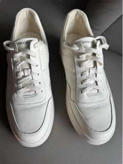 Vince White Leather Sneakers