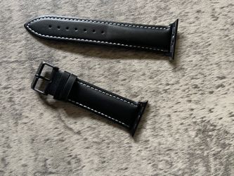 Black Leather Apple Watch bands