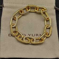 David Yurman Madison chain multi gold color diamond inlay bracelet
Size: 21cm