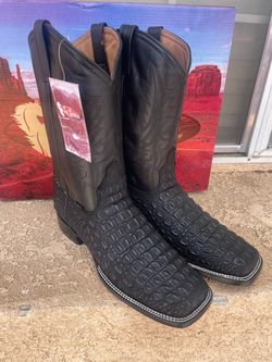 Bota rodeo piel grabada cocodrilo / print leather crocodile rodeo boots