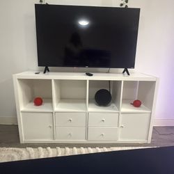 White TV IKEA Stand With Storage