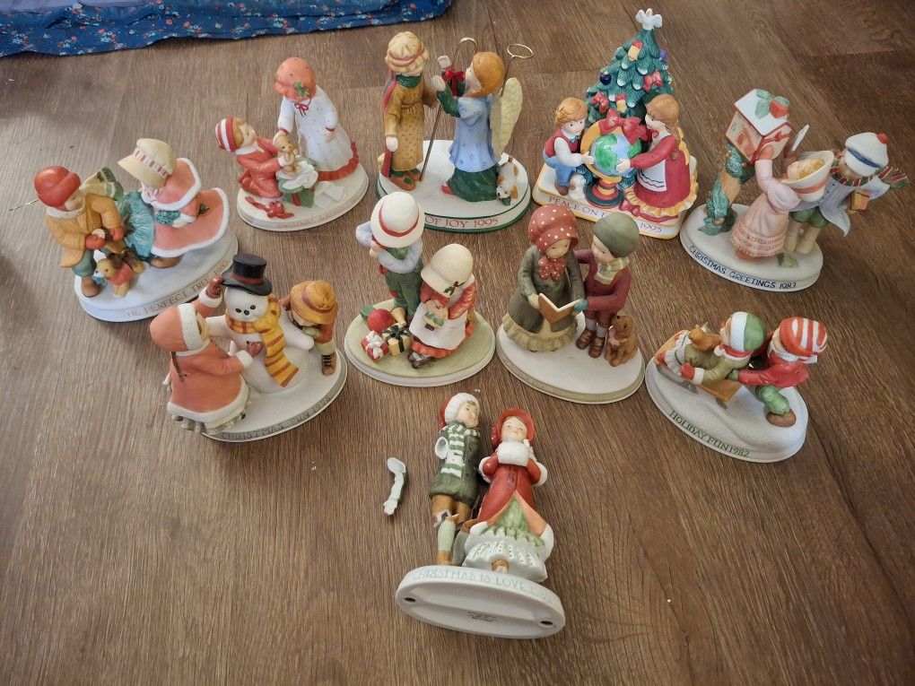 Holly Hobbie Christmas Figurines