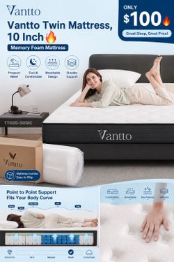 Twin Mattress, 10 Inch
