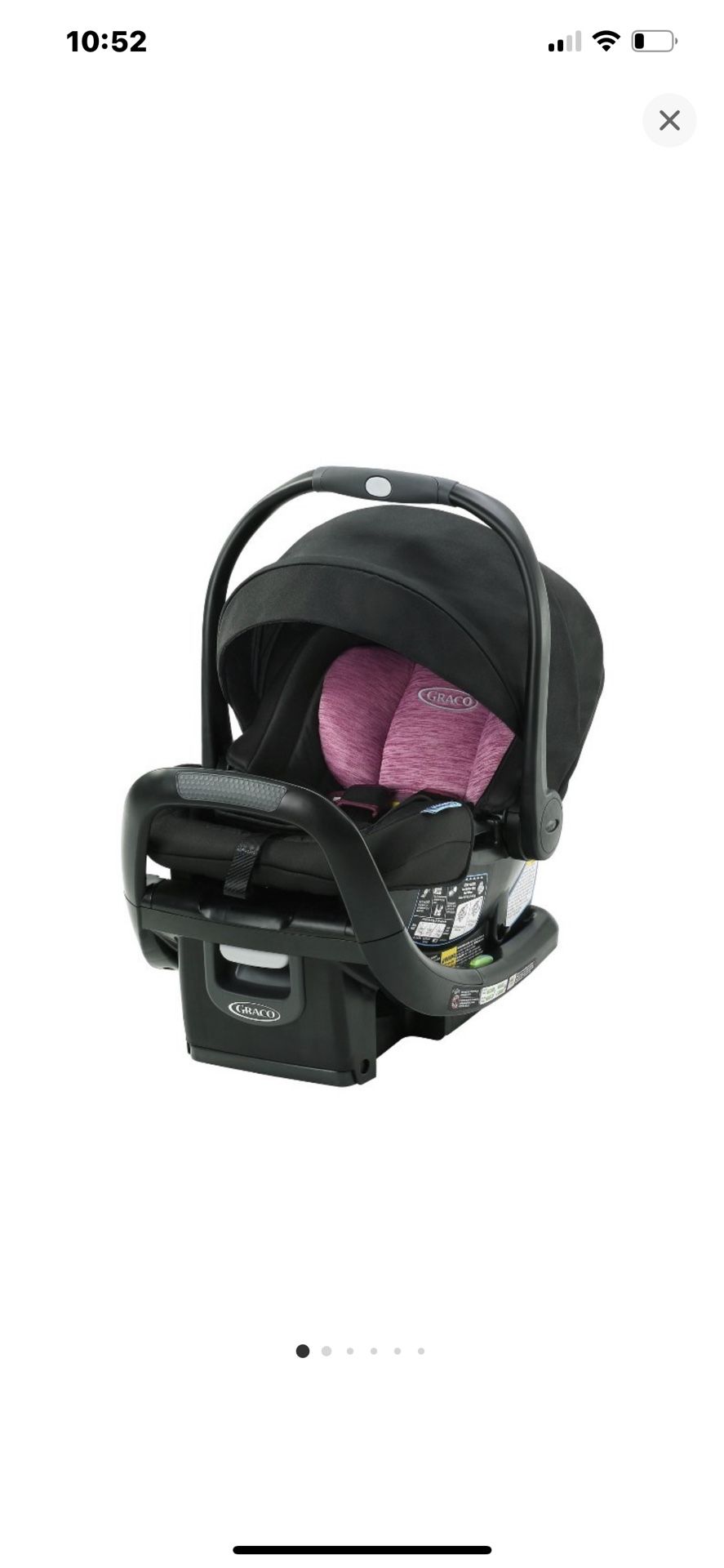 Infant Car seat Graco SnugRide Snugfit 35 LX Infant Car seat W/AntiRebound Bar