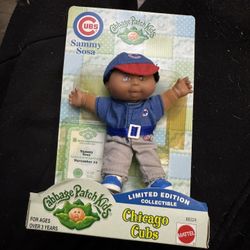 2000 Sammy Sosa Chicago Cubs Limited Edition Cabbage Patch Kids Doll - Complete w/ Birth Cert & Box!