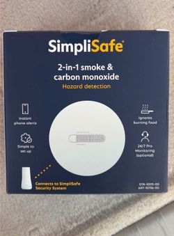 New SimpliSafe (sealed) 2-in-1 smoke & carbon monoxide Hazard detection