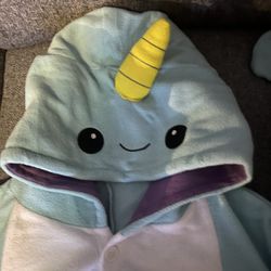 Unisex narwhal onesie costume