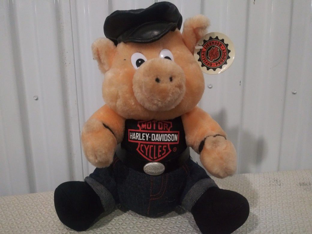Harley Davidson stuffed hog