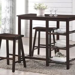 3PCS Nadia Collection Counter Height table set-available in 2 colors Now 349.00 Free Delivery 🚚 