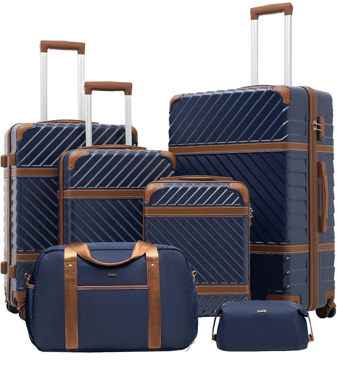 NEW - 6 Piece Set Coolife Luggage Set Suitcase