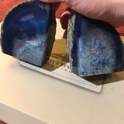 Geode Rock Book Ends Crystal Gem