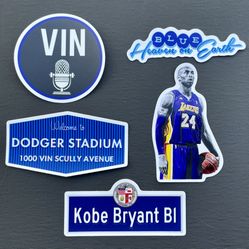 Dodgers / Kobe Stickers $4 each OR all 5 For $15. FREE SHIPPING!