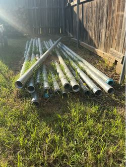 2x10 fence posts / galvanized electrical conduit