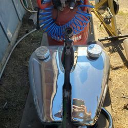 Chrome Split Harley Gas Tanks Shovelhead