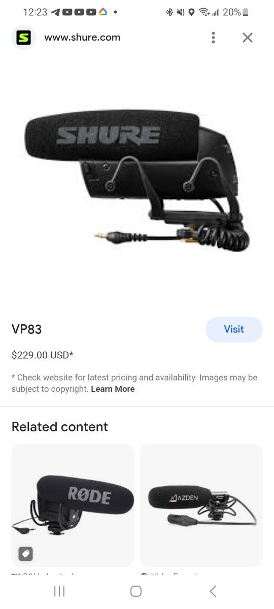 Shure VP83 LensHopper