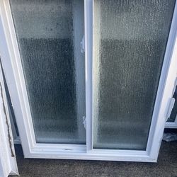 Window bathroom window privacy glass double glass Width 29.5 inches  Height 35.5 inches  Used like new