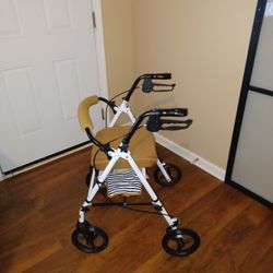 Medline Steel Foldable Rollator With microban