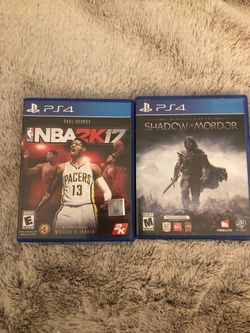 PS4 Games NBA2K17 & Shadow of Mordor