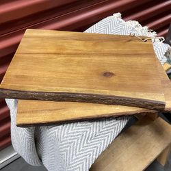 2 Small Live Edge Wood Shelves 