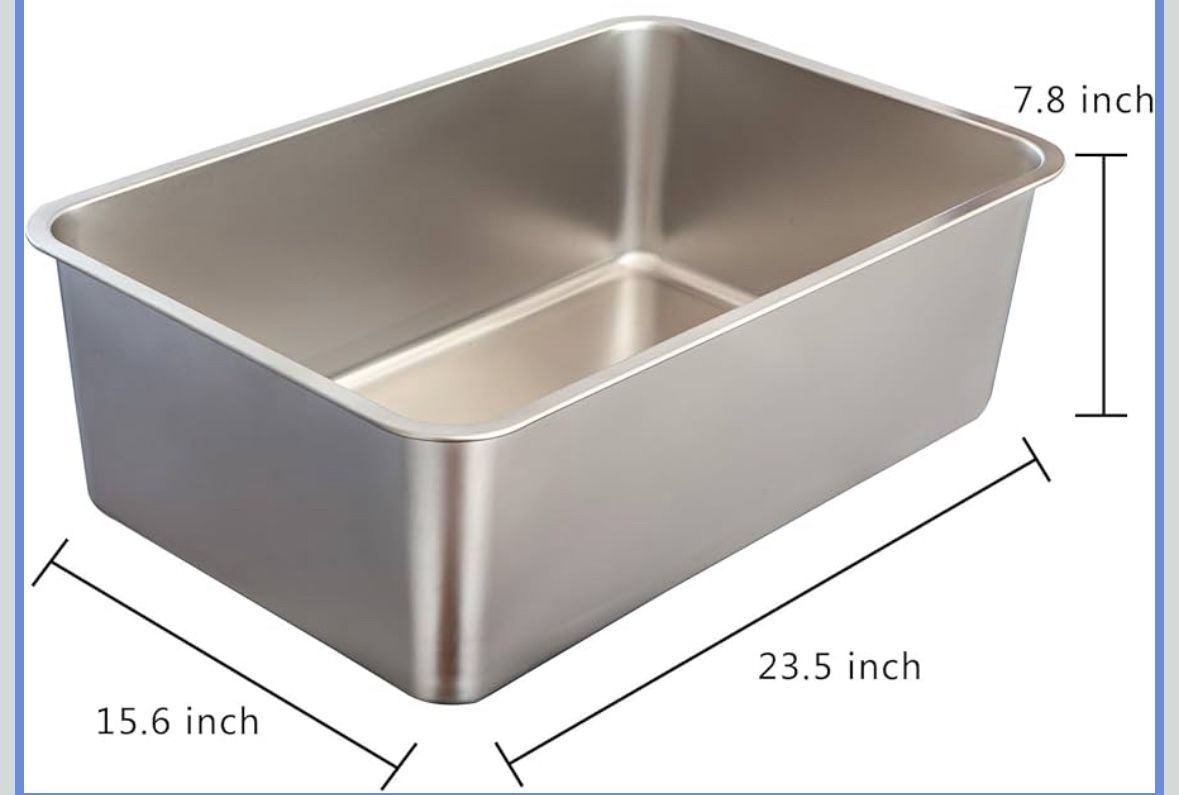 XXL Stainless Steel Litter Box