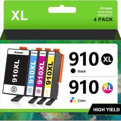 910xl Ink Cartridges Combo Pack for HP Officejet Pro 8020 Ink Cartridges Replacement for HP 910 Ink HP910XL Work for OfficeJet Pro 8020 8025 8028 8030