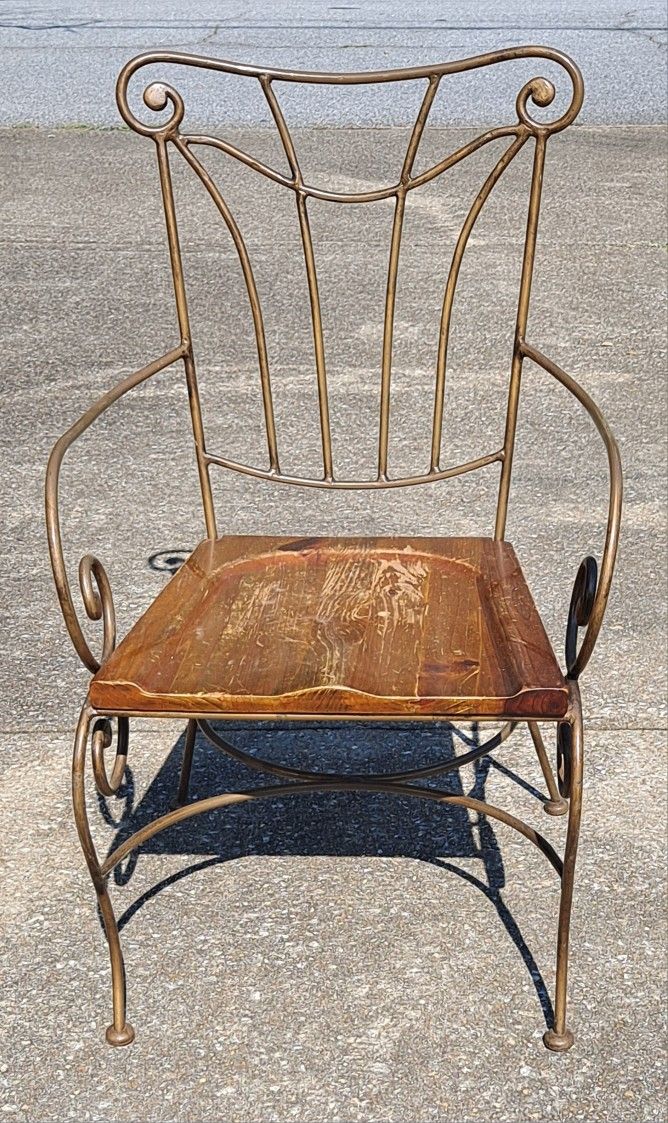 4 Vintage Wrought-iron Chairs