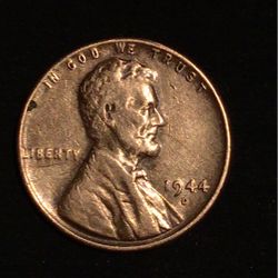 1944 D Lincoln One Cent Penny Doubled 