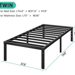 Metal Twin Bed Frame 