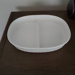 French Corning Ware Divided Dish, Like New