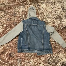 Levi’s Men’s Hybrid Hooded Trucker Jacket - Blue, Size Medium