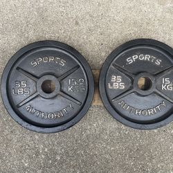 Olympic Weight Plates - Pair of 35s