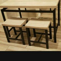 Table And 2 Stools Excellent Condition 