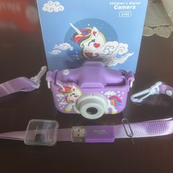 Purple Unicorn Kids Camera 