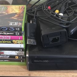 Xbox 360 250G Controller,Cords&Games