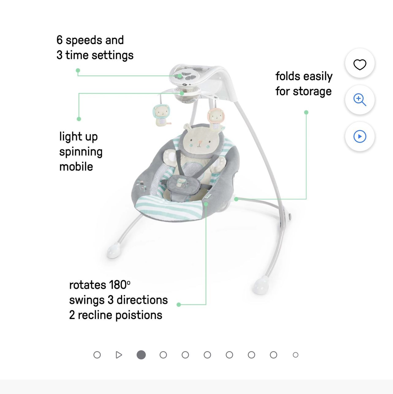 Ingenuity Foldable Baby Swing