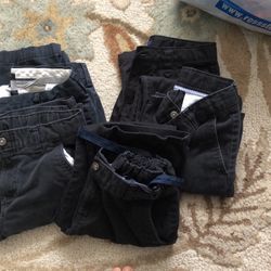 Boys School Uniforms Sz 14 Black Pants & Shorts