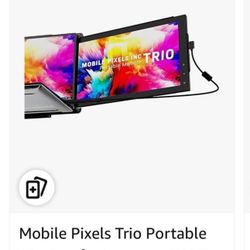 Mobile Pixels Trio Portable Monitor for Laptops, 12.5'' Full HD IPS Screens, USB C/USB A 