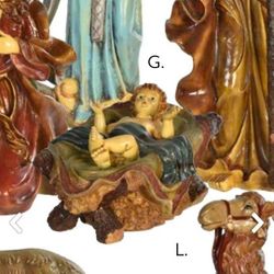Life Size Christmas  Nativity Set (3 Kings & Baby Jesus)