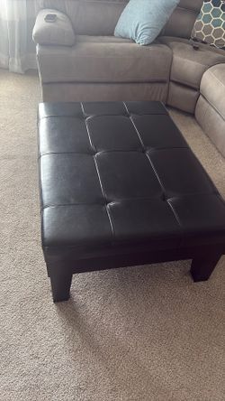 Black ottoman