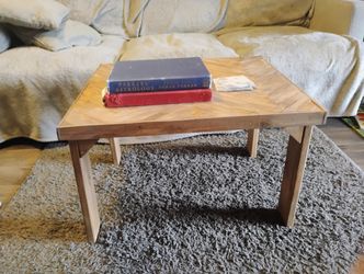 Herringbone distressed artisan coffee table