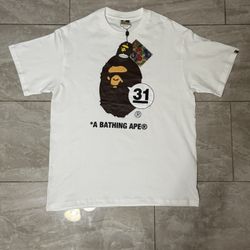 BAPE ’31 Anniversary Ape Head White Tee