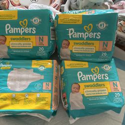 Pampers Diapers Newborn 4 Packs Of 20
