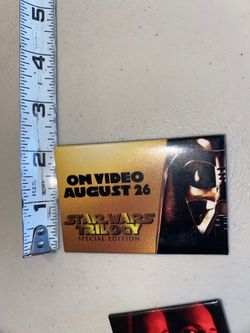 Star Wars Trilogy Special Edition Darth Vader PROMO VIDEO Button Pin